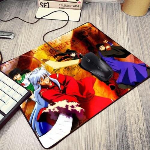 Mairuige Cool Anime Pattern Computer Mousepads Inuyasha Sesshoumaru Anime Comic HD Printed for Notebook Tablet Desktop Mini Pc