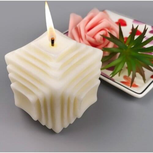 LZ010 PRZY 3D Silicone Candle Mold Rubiks Cube & Atom Ball Soap Candle Molds Clay Resin Moulds
