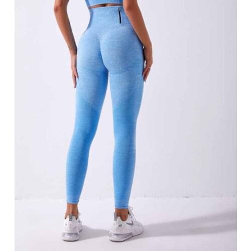 New Women Seamless Yoga Pants With High Waist Zipper Leggings Fitness Breathable Soft Sportwear