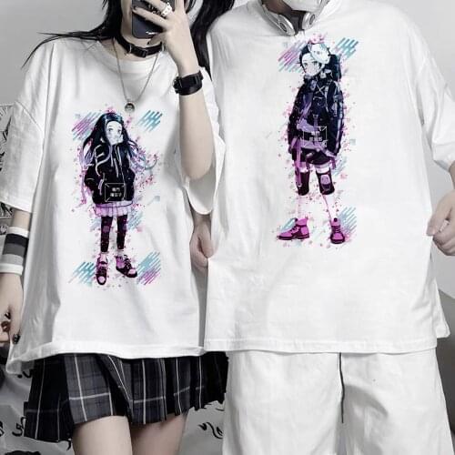 Couple, Sister, Brother Demon Slayer Anime T-shirt Kimetsu No Yaiba Short Sleeve Kamado Tanjirou and Nezuko Agatsuma Zenitsu Top