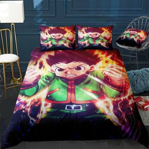 Hunter Gon Freecss Poster Duvet Cover Comfortable Quilt Home Decora Design Universal Bedding Set Bedclothes+Pillowcase 3pcs