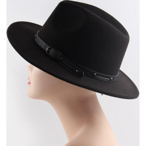 Fedora hat features mens hats ladies felt jazz ring buckle accessories Panama Fedora hats шляпаженская