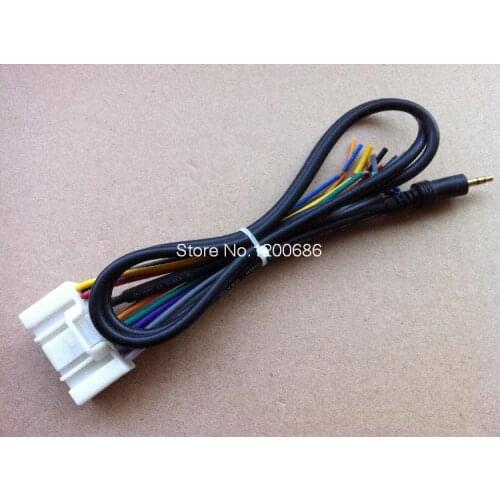 Special wire harness of modern coupe old CD male plug with AUX audio input cable 24 pin wire harness