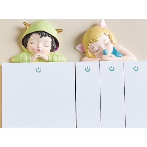 Light Luxury Small Lolita Switch Sticker-Apple On-off Switch Sticker Luminous Switch Outlet Wall Sticker