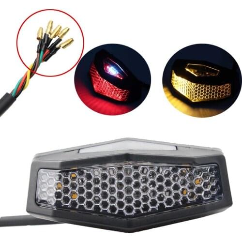 12V Motorcycle LED Rear Tail Brake Stop Indicator Signal Lamp Turn Signal Light Retro License Plate Light Motorcycle Accessories