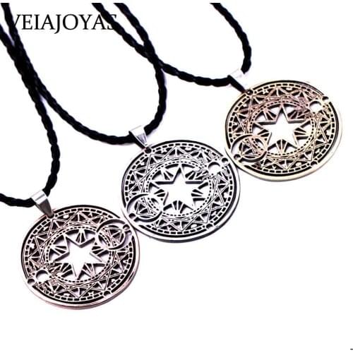 Japan Anime Sakura Card Captor Necklace Collares Cardcaptor Sakura Magic Circle Necklace Colar Masculino Jewelry Accessories