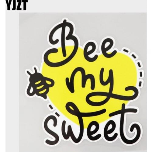 YJZT 11.5CM×12.9CM Be My Sweet Heart Cartoon Decal PVC Car Sticker 11C-0052