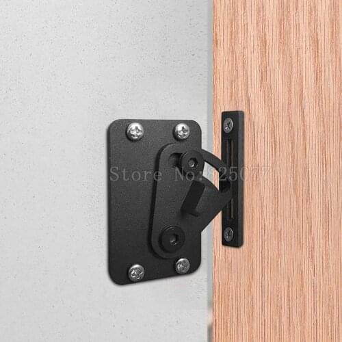 1PCS 2020 New Style Stainless Steel Sliding Barn Door Lock Black Wood Door Door Latch JF1612
