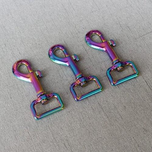 10 Pcs/Lot 25mm Colourful Metal Retaining Clip Trigger Dog Buckle Ring Key Hooks retaining DIY Craft Lobster Clasp Accessories