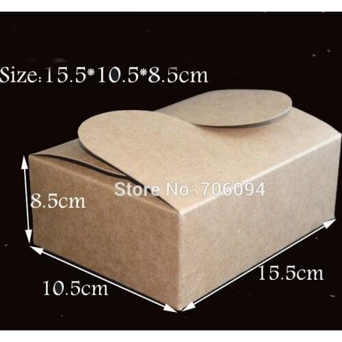 15.5*10.5*8.5CM,30pcs/lot, Free Shipping Jewerly kraft paper box Brown kraft handmade gift boxes,custom box logo kraft paper box