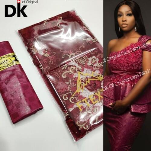 2.5 + 2.5 Yards African Lace 2021 French Nigerian Net Lace Fabric Bridal High Quality Bazin Riche Fabric Net Tulle Lace Sewing