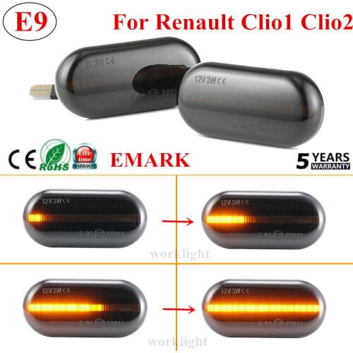 2pcs Led Dynamic Side Marker Turn Signal Light For Renault Clio 1 2 For Nissan Opel Sequential Blinker Turn Signal Light