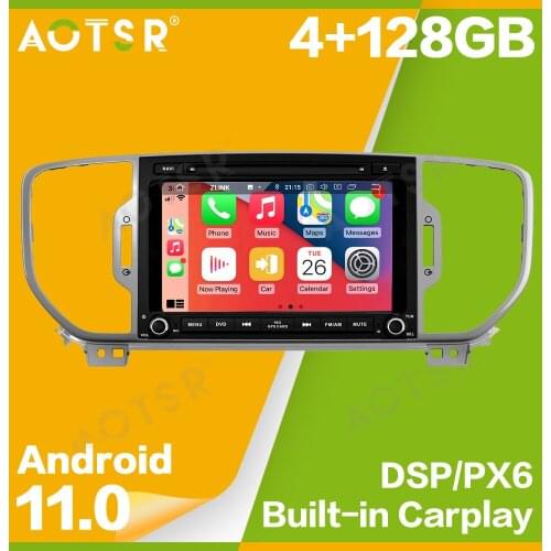 4G+128G 2Din Android11 Car DVD Multimedia Player GPS Bluetooth 5.0 For KIA SPORTAGE 2016 Navigatio Carplay