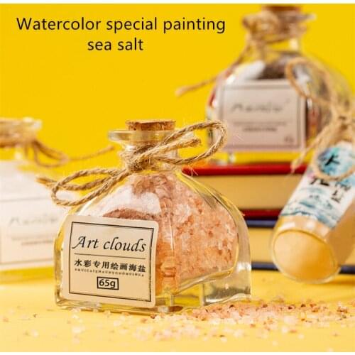 65g Watercolor Sea Salt, Watercolor Paint Salt,Sea Salt for Watercolor Painting snowflake-like texture,Art auxiliary supplies