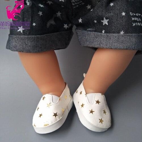 7cm doll Golden black color Shoes for 43CM baby Dolls sneacker toys Doll boots for handmade doll shoes