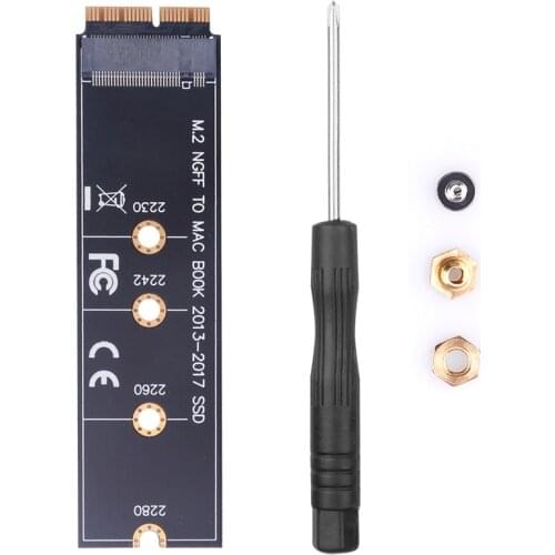 Kebidu M.2 NVME SSD Convert Adapter Card for MacBook Air Pro Retina 2013-2017 NVME/AHCI SSD Upgraded Kit For A1465 A1466 A1398