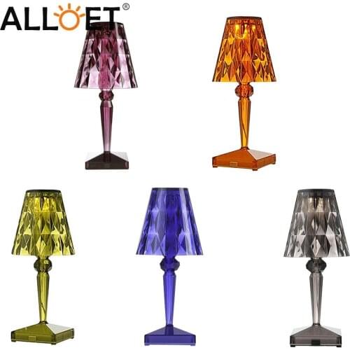 Acrylic Diamond Desktop USB Lamp Night Lights Transparent Prism Crystal LED Bedside Lamps Lighting Decor for Bedroom Living Room