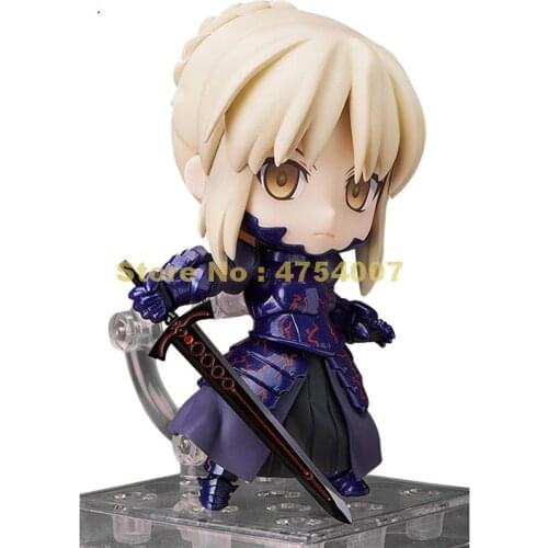 Anime cute q version fate stay night black saber pvc model action figure#363 10cm Toy