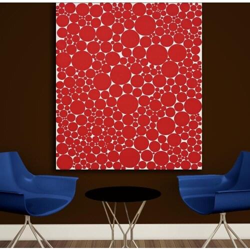 Free Shipping Wall Art Kusama Yayoi DOTS 80 Painting For Living Room Home Decoration Oil Painting On Canvas Wall Painting