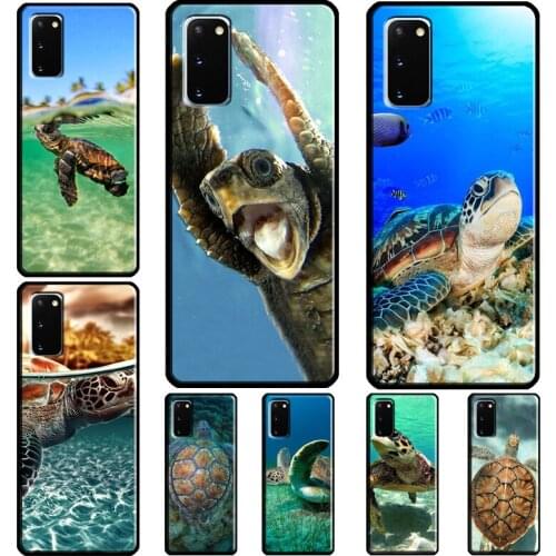 Sea Turtle Aqua Case Cover For Samsung S21 S20 Ultra Note 20 Note 10 Plus S20 FE S8 S9 S10 Plus Coque