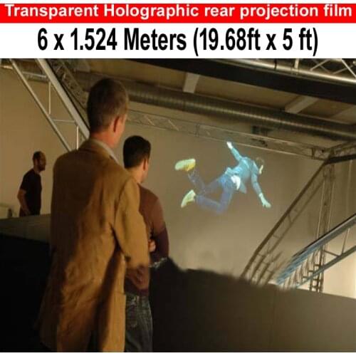 Free Shipping 6x1.524m Holographic Film with an adhesive backing for an easy peel and stick application to glass or acrylic