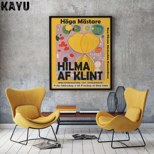 Hilma af Klint Museum Exhibition Posters and Prints Swedish Abstract Female Painter Artwork Canvas Painting Wall Pictures Decor