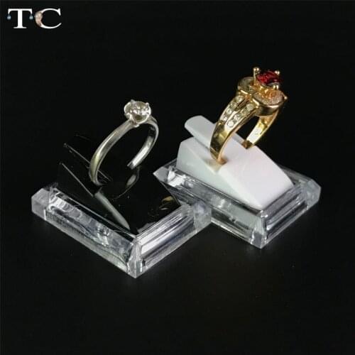 Ring Decoration Clip Stand Rings Jewelry Display Ring Holder Stand Plastic Rack Ring Storage Organizer Shelf 10/20Pcs/Lot