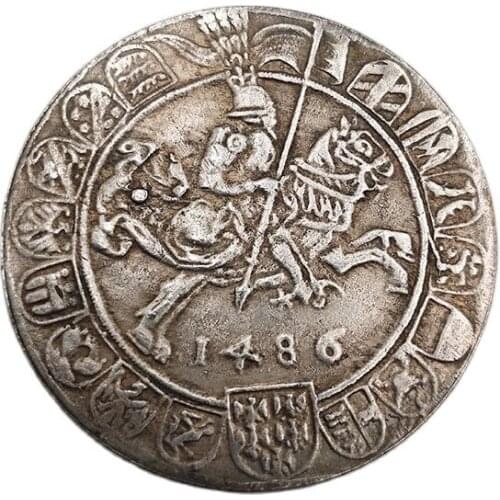 1486 Knight Commemorative Coin Collection Souvenirs Home Decoration Crafts Desktop Ornaments Gifts