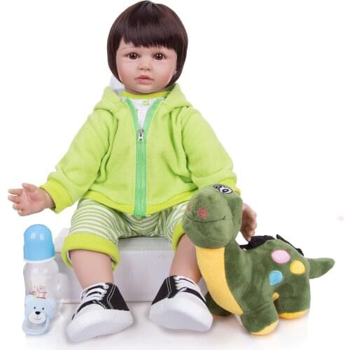 KEIUMI 24 Inch Reborn Baby Doll Realista Cloth Body Popular Reborn Toddler Baby Doll Boneca For Chirldrens Day Birthday Gifts