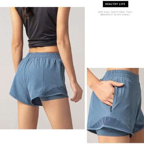 Summer Running Shorts Women Quick Drying 2 In 1 Sport Shorts Loose Gym Workout Sport Shorts Breathable Yoga Shorts Training Wear