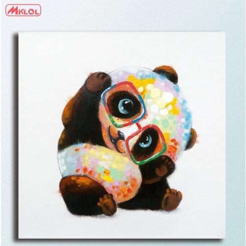 Fashion Smarty-Panda Oil Painting Wall Art Picture Paiting Canvas Paints Home Decor Abstract Print Painting Modern Wall Decor