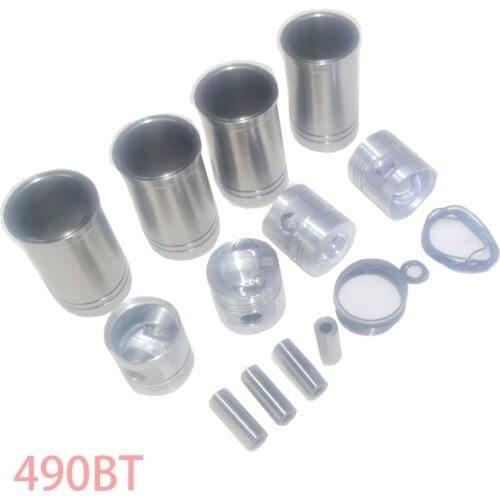 Set of piston, piston rings, cylinder liners, piston pins, water sealings, circlilps for Zhejiang Xinchai C490BT engine