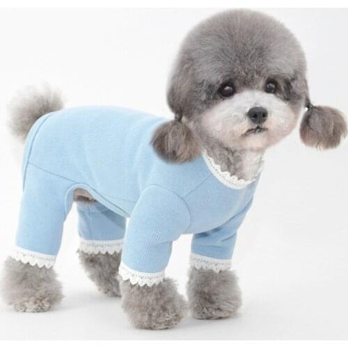 Small Dog Pajamas Jumpsuit 4 Legs Puppy Outfit Sleepwear Pyjama Yorkshire Pomeranian Poodle Bichon Schnauzer Dog Clothing Coat