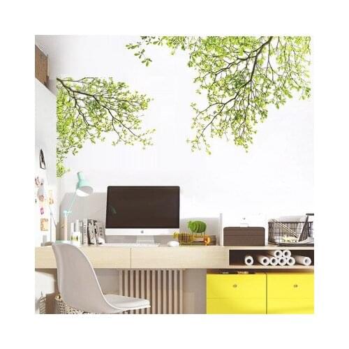 Poster Plant Wall Sticker Green Branches Landscape Painting Wall Pictures For Living Room TV Background Wallpaper Mural Wall Art