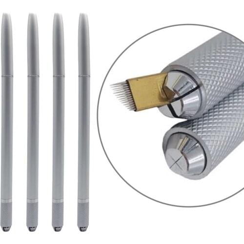 1 PCS Manual Eyebrow Tattoo Pen Crystal Permanent Makeup Microblading Pen For 3D Eyebrow Embroidering