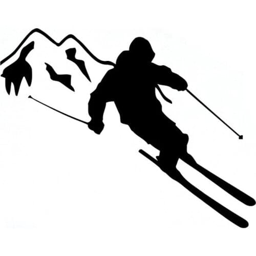 S51440# Various Sizes/Colors Car Stickers Vinyl Decal Ski Sport Motorcycle Decorative Accessories Creative Laptop Helmet