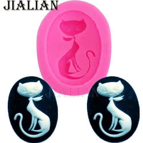 Halloween Cartoon Cat Cake Silicone Molds Fondant Cake Decorating Tools Chocolate used to easily create poured suga T0905