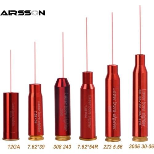Tactical Red Dot Laser Bore Sight CAL.308 .223 30-06 CAL7.62x39 7.62X54 12GA Cartridge Sights for Hunting Red Laser Boresighter