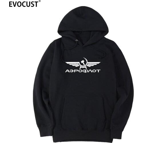 Aeroflot AIRFORCE RUSSIAN RUSSIA CCCP men Hoodies Sweatshirts women unisex Combed Cotton