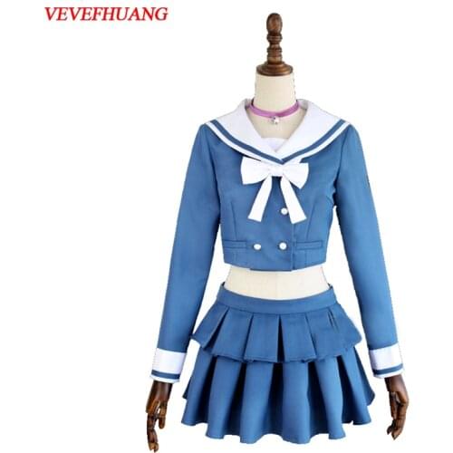 VEVEFHUANG New Anime Danganronpa V3 Chabashira Tenko JK School Uniform Cosplay Costume For Women Halloween Carnival