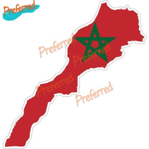 Personality Interesting Sticker Car Moto Map Flag Vinyl Outside Wall Decal Macbbook Morocco