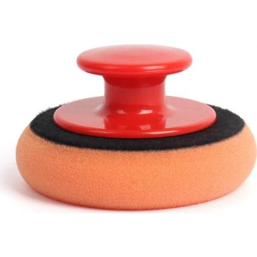 Wax Applicator Pads Harmless Car Care Tool Red Sponge Polishing Pads with Handles for Vehicles