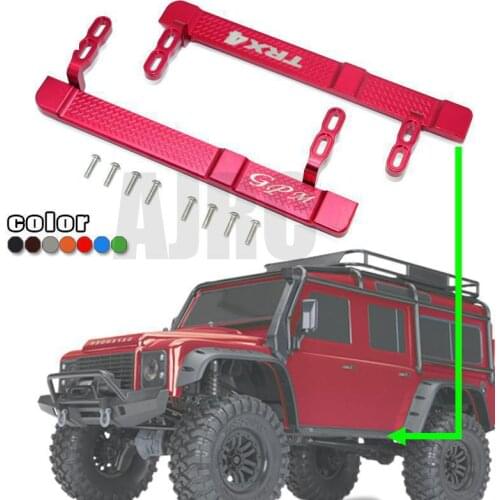 2 pieces of aluminum side metal cleat pedals, RC track upgrade parts for TRAXXAS Trx-4 Defender Mustang TRX4 K5 1/10 scale