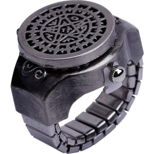 2 PCS Free shipping 2016 Popular Creative Lady Girl Steel Round Elastic Quartz Finger Ring Watches