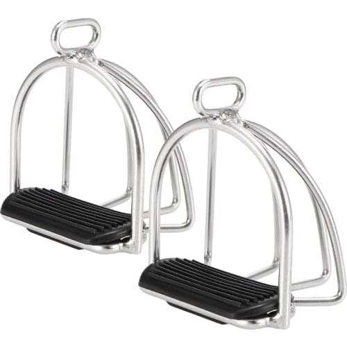 2 PCS Cage Horse Riding Stirrups Lightweight Horse Riding High-strength Steel Horse Saddle Anti-skid Horse Pedal Equestrian