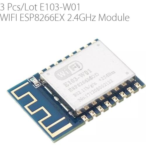 3pcs/lot E103-W01 WIFI ESP8266EX 2.4GHz 100mW PCB Antenna IoT UHF Wireless Transceiver ESP8266 Transmitter and Receiver RF