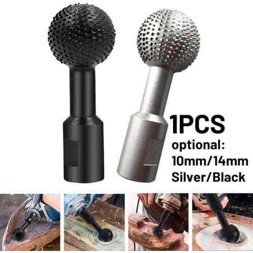 4mm/10mm Interface Angle Grinder Spherical Grinding Head Ball Chisel File Woodworking Polished Tool Grind Wood Grooves