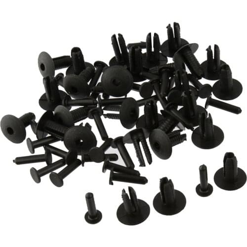 60pcs 6mm Hole Plastic Bumper Mounting Rivet Clip Clamp For BMW E36 E46 E39