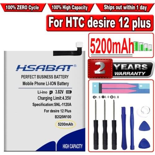 HSABAT 4200mAh B2Q5W100 Battery for HTC desire 12 plus / desire 12