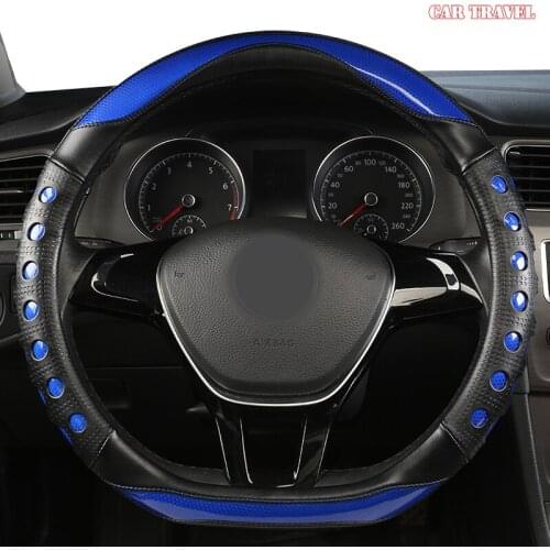 CAR TRAVEL Microfiber Leather Car Steering Wheel Cover For Toyotas Corolla CHR Avensis RAV4 Auris Yaris Land Cruiser Prado